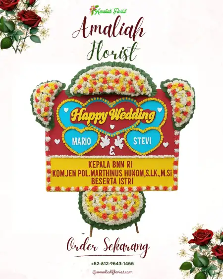Papan Bunga Pernikahan Jerukgiling